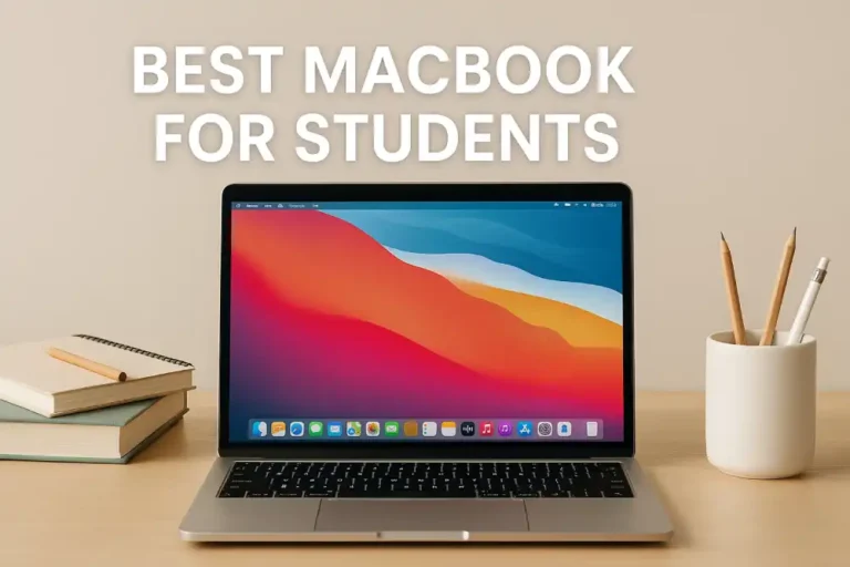 Best MacBook for Students on Study Desk with Books and Pencils