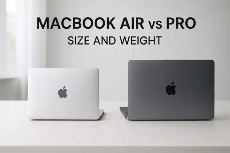 MacBook Air vs Pro Size and Weight